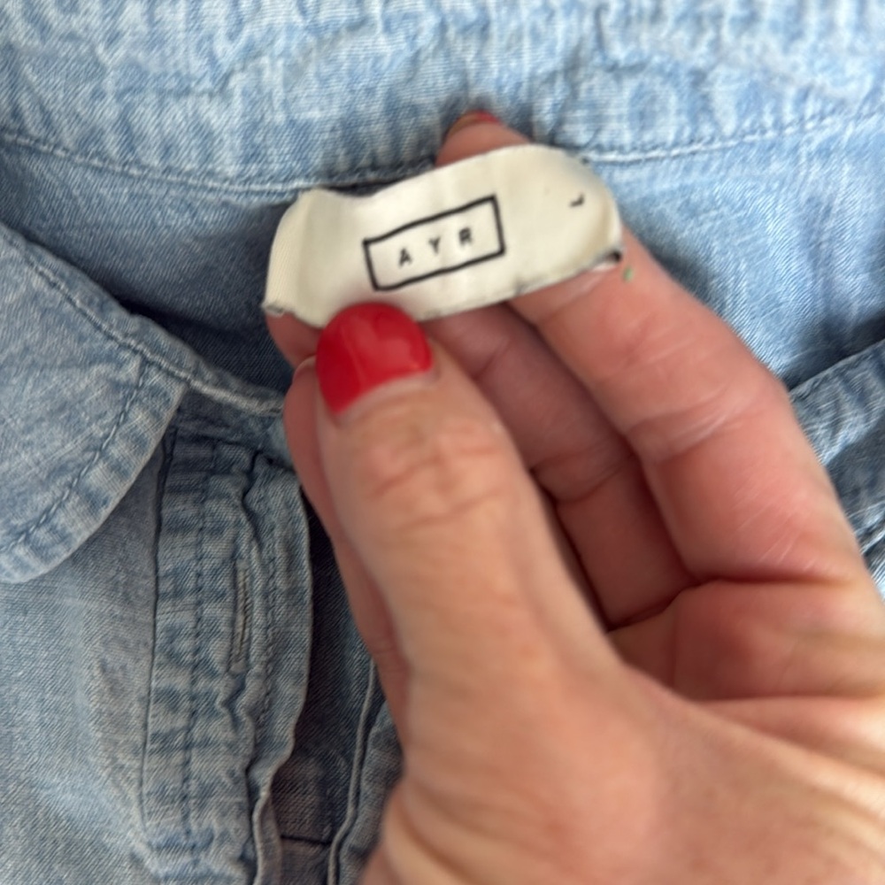 AYR Light Blue Button Down Shirt - Picture 3 of 4